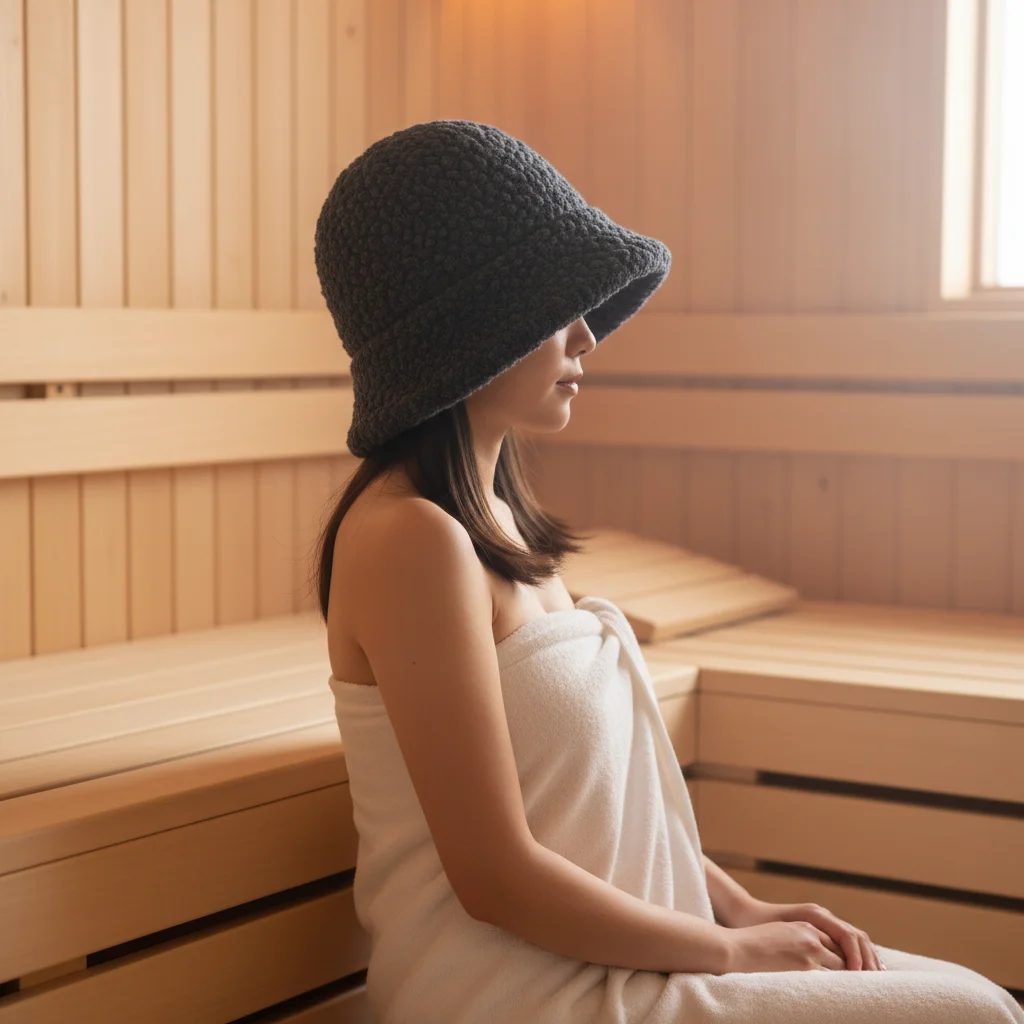 サウナハット（ウール・ポリエステル）のイメージ